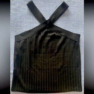 Mango black cami with halter straps - size M